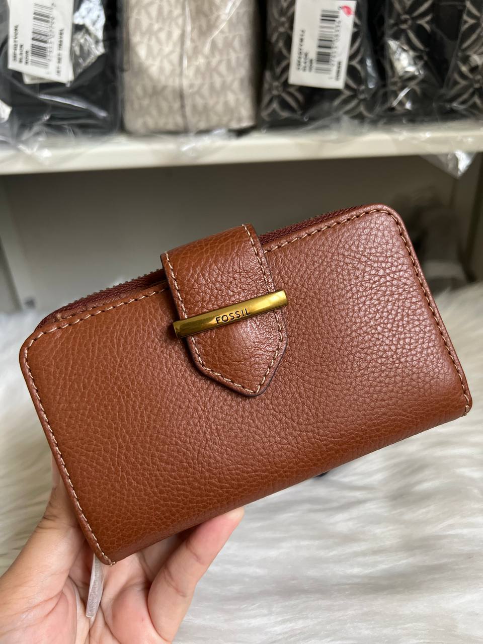 [ReadyMY] Fossil Bryce Multifunction Wallet in Brown