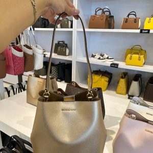 [ReadyUS, eta early Juen] Michael Kors Pratt Bucket in Pale Gold
