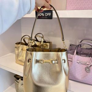 [ReadyUS, eta early June] Michael Kors Carson Bucket in Pale Gold
